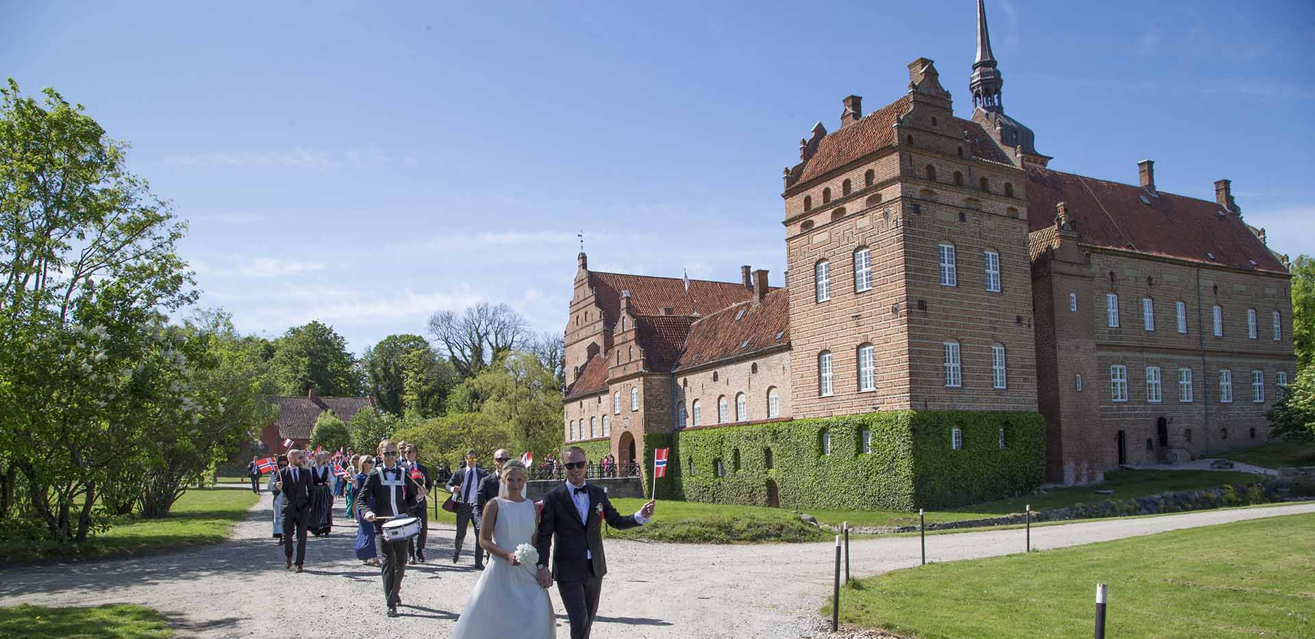 Norsk bryllup i Danmark på Holckenhavn Slot